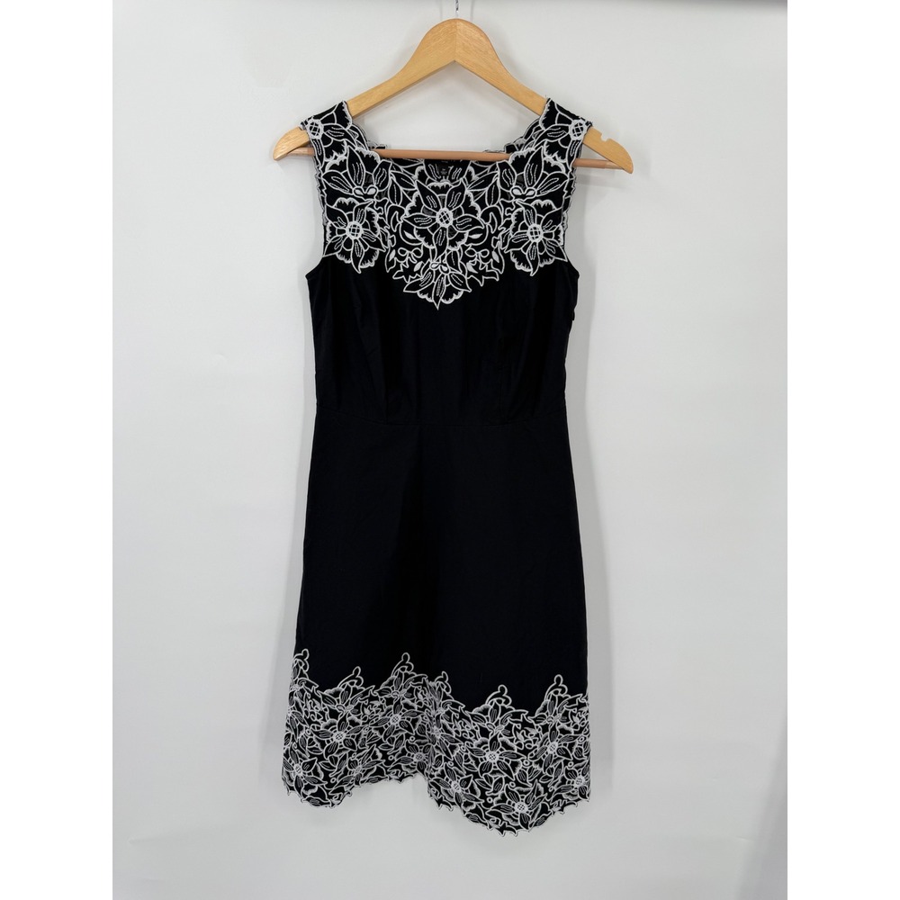 Talbots Dress Womens 2 Petite Embroidered Cutouts Professional Work Career Party